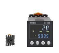 Prodotto DH48S Relè ritardato programmabile DC/AC24V AC220V 0.01S-99990H con base presa Relè temporale serie DH48S 1 pezzo(YH-5T2-110VAC)