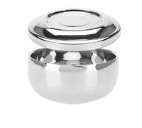 Prodotto di bellezza universale da uomo Ciotola per sapone da barba in acciaio inossidabile Ciotola per schiuma da barba con coperchio a specchio