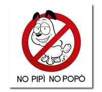 Prodotto Divieto No Cacca e pipì per Cani Cartello in PVC