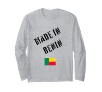 Prodotto in Benin con Bandiera Divertente Maglia a Manica