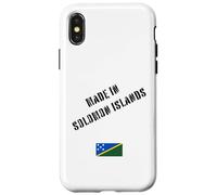 Prodotto in Isole Salomone con bandiera divertente Custodia per iPhone X/XS
