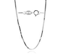 Prodotto IN Italia - 925 Argento Sterling Delicato 0.7 MM Scatola Catena con Un