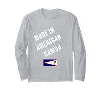 Prodotto nelle Samoa Americane con Bandiera Divertente Maglia a Manica