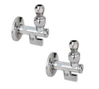 Prodotto Rubinetto Sottolavabo a Sfera Cromato con Leva in Alluminio, 1/2x10, Filtro Anticalcare Integrato, Corpo in Metallo, 2 Pezzi (Pezzi 2, Cromo Lucido)