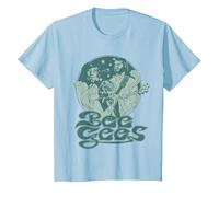Prodotto Ufficiale Bee Gees Blue Groove Maglietta, Bambini, Celeste, 12 Anni