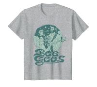 Prodotto Ufficiale Bee Gees Blue Groove Maglietta, Bambini, Grigio Melange, 12 Anni
