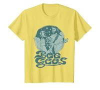 Prodotto Ufficiale Bee Gees Blue Groove Maglietta, Bambini, Limone, 12 Anni