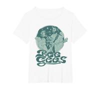 Prodotto Ufficiale Bee Gees Blue Groove Maglietta, Donna Plus-Size, Bianco, 6X