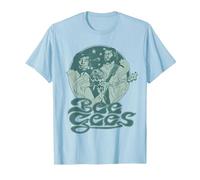 Prodotto Ufficiale Bee Gees Blue Groove Maglietta, Uomo, Celeste, L