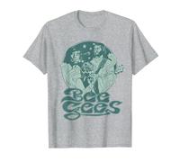 Prodotto Ufficiale Bee Gees Blue Groove Maglietta, Uomo, Grigio Melange, L