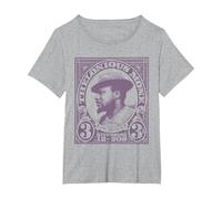 Prodotto Ufficiale Thelonious Monk Jazz Icon, The Unique Maglietta, Donna Plus-Size, Grigio Melange, 3X