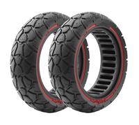 Prodrocam 10 x 2,7 - 2,75 pneumatici in gomma per scooter Hitway HB24, 10 pollici, 70/65 - 6,5, ricambio 255 x 70 E, pneumatici solidi anteriori/posteriori, slot 53,5 mm (rosso, 2 pezzi)