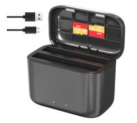 Prodrocam Caricabatterie per Insta360 X4 Fotocamera Action Camera Dual Porte Ricarica Rapida Hub Hub di Ricarica, Supporta 2 Batterie (Caricabatterie)