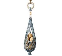 Produce Hammock, Cotton Rope Boho Decorative Woven Organizer, Side Access | Side-Access Teardrop Macrame Fruit Hanger For Home Bedroom Bathroom Onion Potato Banana Snack