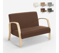 Produce Shop Divano divanetto Legno e Tessuto per Salotto Sale d'aspetto e Studio Design Esbjerg - Marrone