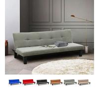 Produce Shop Divano Letto 2 posti Microfibra con Piedini Onice per casa e Sale d'attesa Pronto Letto - Grigio