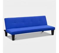 Produce Shop Divano Letto 2 posti Microfibra con Piedini Onice per casa e Sale d'attesa Pronto Letto - Blu