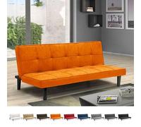 Produce Shop Divano Letto Design in Tessuto 2 Posti per casa e Ufficio Giada - Arancione