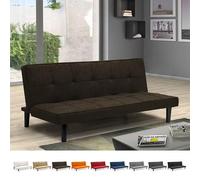 Produce Shop Divano Letto Design in Tessuto 2 Posti per casa e Ufficio Giada - Marrone