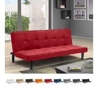 Produce Shop Divano Letto Design in Tessuto 2 Posti per casa e Ufficio Giada - Rosso