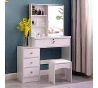 Produce Shop Mobile postazione Trucco specchiera Scorrevole Camera Letto Sgabello Abby