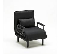 Produce Shop Poltrona Letto brandina Pieghevole in Tessuto Deborah - Nero