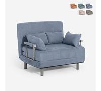 Produce Shop Poltrona Letto in Tessuto Pieghevole salvaspazio Deborah Twin Class - Blu