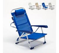 Produce Shop Sedia Sdraio spiaggina con braccioli Pieghevole Gargano - Blu