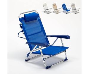 Produce Shop Sedia Sdraio spiaggina con braccioli Pieghevole Gargano - Blu