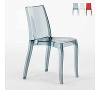 Produce Shop Sedie Cucina e Bar Trasparenti policarbonato impilabile Cristal Light Grand Soleil Design - Trasparente Nero Antracite