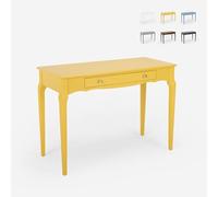 Produce Shop Tavolino consolle scrivania Mobile Ingresso Shabby Chic Legno 106x47cm Toscano - Giallo