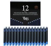 Product image Wordsworth & Black Confezione da 12 Ricariche di Inchiostro per Penna Stilografica - Set di 12 Cartucce di Inchiostro Blu - Dimensioni Standard Internazionali - Usa e Getta e Generiche