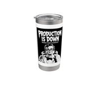 Production Is Down Tech - Poster divertente con film di programmazione Bicchiere termico in acciaio inox doppia parete