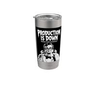 Production Is Down Tech - Poster divertente con film di programmazione Bicchiere termico in acciaio inox doppia parete