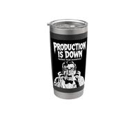 Production Is Down Tech - Poster divertente con film di programmazione Bicchiere termico in acciaio inox doppia parete