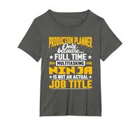 Production Planner Job Title - Production Designer Architect Maglietta, Donna Plus-Size, Asfalto, 2X