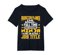 Production Planner Job Title - Production Designer Architect Maglietta, Donna Plus-Size, Nero, 2X