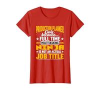Production Planner Job Title - Production Designer Architect Maglietta, Donna, Rosso, XS