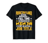 Production Planner Job Title - Production Designer Architect Maglietta, Uomo, Nero, L