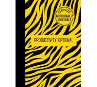 Productivity: Optional - A Sarcastic Notebook for Chronic Underachievers: Funny Gift for Women | Gag Notebook for Coworkers, Sisters, or Best Friends | Zebra Hardcover Journal
