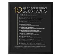 Productivity Poster Core Habits for Growth Mindset Success