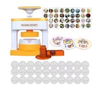 Produttore Di Distintivi - Perforatrice A Pulsanti Creativa Da 9,45 Pollici Kit Artigianato Portatile | Taglierina Del Cerchio ABS Con 48 Per Scuola, Casa, Feste, Promuove La Creatività