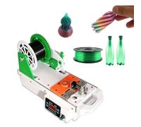 Produttore di filamenti riciclati, macchina per filamenti | Funzionamento con un clic, avvolgimento automatico, per laboratori di innovazione e workshop comunitari (arancione-grigio)