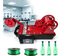 Produttore di filamenti riciclati, macchina per filamenti | Funzionamento con un clic, avvolgimento automatico, per laboratori di innovazione e workshop comunitari (rosso)