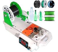 Produttore di Filamento 3D, Extrusore di Filamento Desktop, Riciclatore di Bottiglie di Plastica, Risparmia 90% dei Costi, Filamento 1.75mm, Controllo Numerico per Casa/Progetti DIY(Green-Orange)