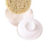 Produttore di Noodle Istantanei - Coperchio per Cuoci-Noodle al Microonde, Tazza per Zuppa Ramen con Chiusura | Recipiente Compatto per Stoviglie, Uso in Dormitorio, Set di Posate per Piatti e Piatti