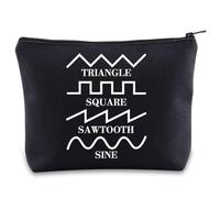 Produttore musicale Borsa per il trucco Compositore Regali Sintetizzatore Forme d'onda Regali DJ Borsa Cosmetica Musicista Regali per le Donne, Triangolo Sine Regno Unito