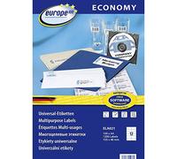 Prodye Etichette, autoadesivo, bianco, mattata, 105 x 48 mm, 2x6/foglio, 100 fogli