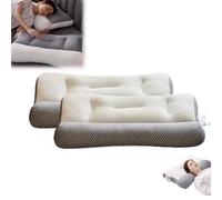 Proease - Cuscino per apnea notturna e dolore al collo, cuscino ergonomico in memory foam, per chi dorme sul fianco/schiena, supporto cervicale per un sonno profondo, sollievo dal dolore alle spalle
