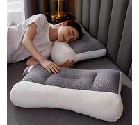 Proeases, Cuscino ortopedico per apnea notturna, cuscino ortopedico per apnea del sonno, cuscino ergonomico per collo e spalle, per chi dorme sul fianco, sulla schiena, sullo stomaco (grigio)